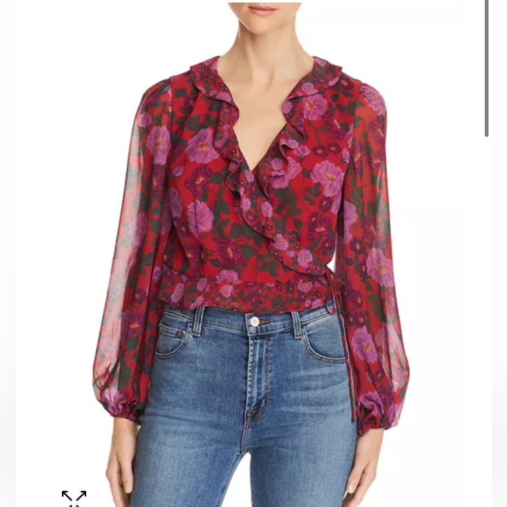Keepsake the label Floral print wrap tops size XS